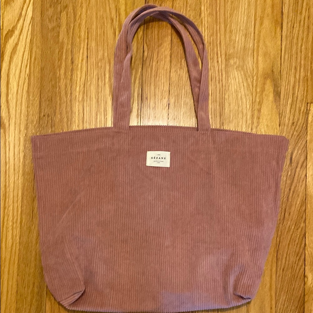 Sezane Mauve Tote Bag